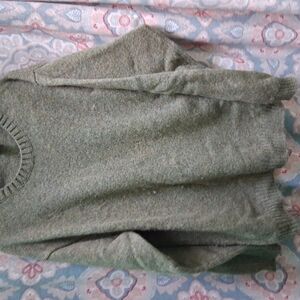 L.L. Bean Green Crewneck Sweater Classic Knit Design